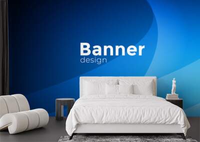 blue abstract background, Blue banner  Wall mural