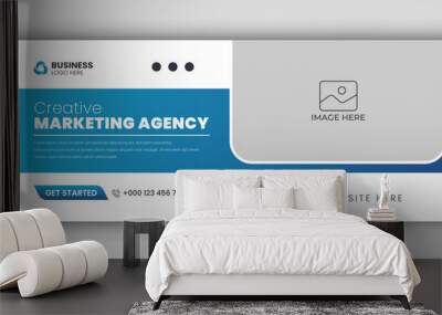 Digital marketing facebook cover web banner template Wall mural