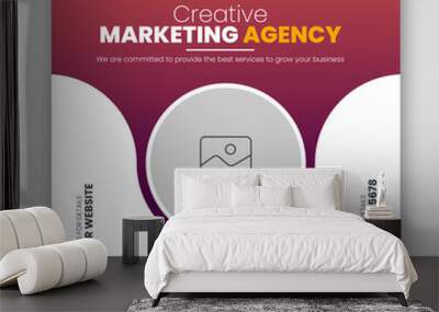 digital marketing web banner and social media post template Wall mural