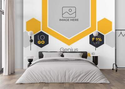 digital marketing web banner and social media post template Wall mural