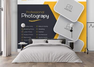 Digital photography services social media post template and web banner Wall mural