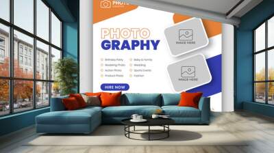 Digital photography services social media post template and web banner Wall mural