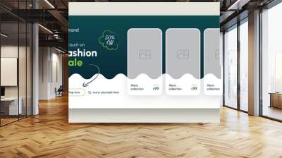 Discount fashion sale facebook cover or web banner design template Wall mural