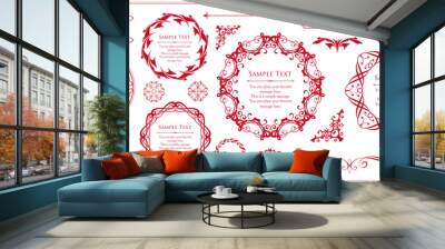 Fashionable frame. Design template. A set of gorgeous foreheads.
 Wall mural