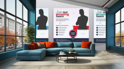 We are hiring job vacancy social media post or square web banner template Wall mural