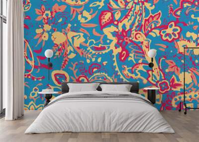 Paisley seamless pattern for fabric design Wall mural