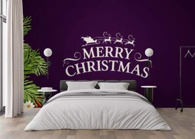 christmas greeting card Wall mural