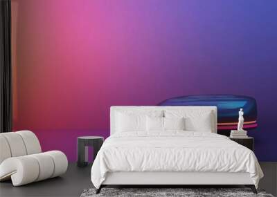 Next-gen software UI elements, floating holograms, vibrant futuristic color palette Wall mural