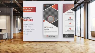 Corporate business dl flyer rack card template clean design for commercial use Wall mural