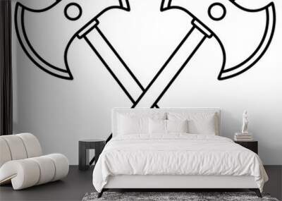 2 axe art vector illustration Wall mural