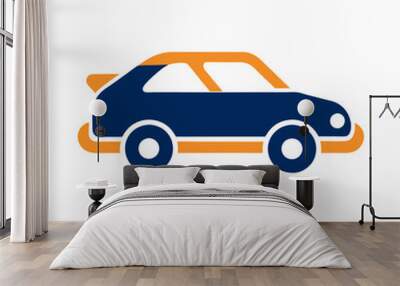 Car Paint Job Icon Vector Art on White Background Wall mural