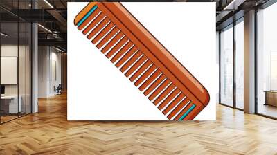 Comb Art Vector on White Background Wall mural