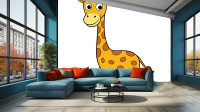 Funny giraffe art vector illustration Wall mural