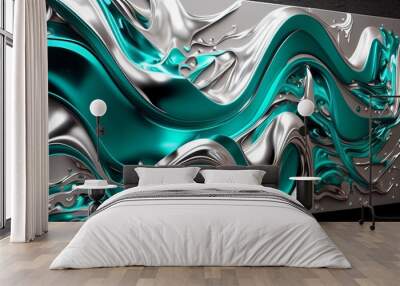 Mixture of two color with wave like background Wall mural