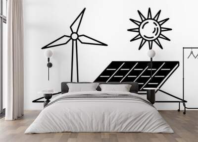 Solar energy art vector illustration Wall mural