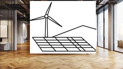 Solar energy art vector illustration Wall mural