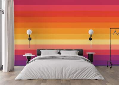 Vibrant Sunset Gradient Smooth Orange, Pink, and Purple Transitions in Vector Art Wall mural