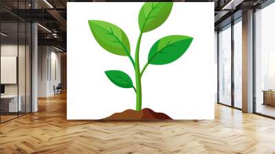 Young plant art vector illustration Wall mural