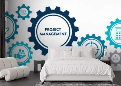 project management vector illustration concept Wall mural