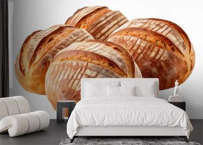 loaf of sourdough bread isolated on a transparent background Wall mural