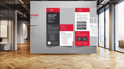 case study template with minimal design Wall mural