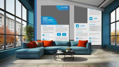 case study template with minimal design	 Wall mural