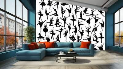 ballerina silhouette-vector Wall mural