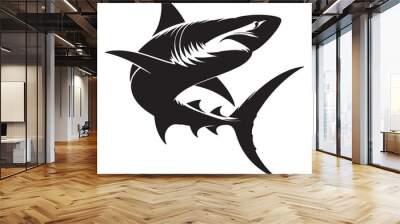 shark vector illustration Wall mural