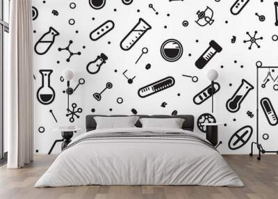 set of construction icon pattern vector Wall mural