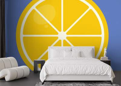 Half Lemon Vegetable icon vector. half lemon vector. lemon vegetable Wall mural