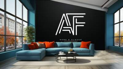 Alphabet Letters AF or FA Logo Monogram Wall mural