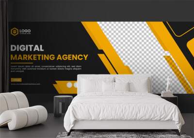 Creative and modern corporate business marketing social media facebook cover, header, banner, and post template design Wall mural