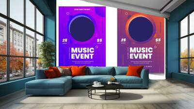 Elegant Musical Event Flyer Template Wall mural