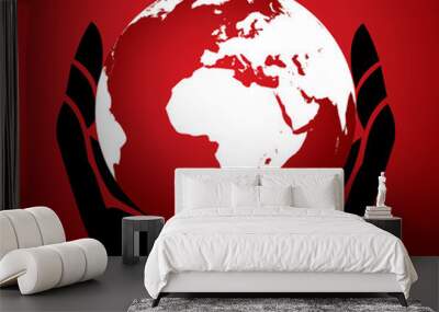 earth in hand Wall mural