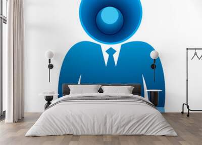 speaker head businessmen Wall mural