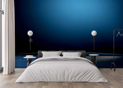 Dark blue product background Wall mural