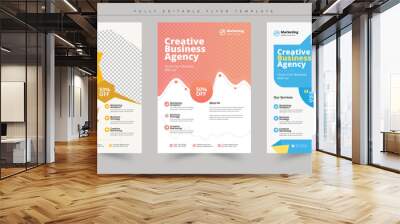 Creative Corporate Business Flyer Template, abstract Flyer Brochure Template Design, vector catalog layout  template, poster, flyer Wall mural