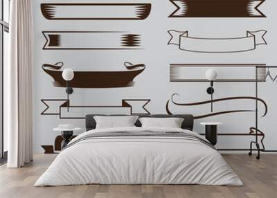 amazing creative ribbons vector file Wall mural