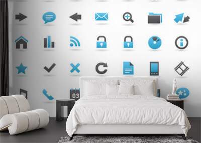 vector business web finance icons Wall mural