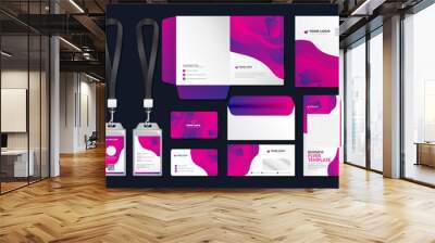 Corporate identity set branding template design kit. editable brand identity with abstract background color for Business Company and Finance Vector Wall mural