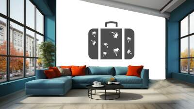 Luggage suitcase vector icon Wall mural