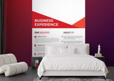 Modern Corporate flyer design template. Wall mural