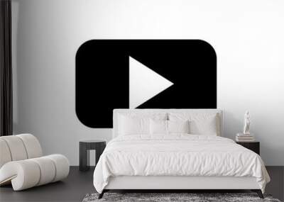 Play button vector icon Wall mural