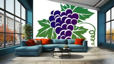 Symbol of grapes.  Wall mural