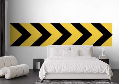 Danger warning board icon. Caution and dangerous area. Yellow sign for safety, hazard shock. Keep out caution warning and risk zone. cartoon illustration Wall mural