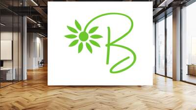 Letter B Initial Simple Beauty Fashion Company Logo Design Graphic Elements Template Ai Wall mural