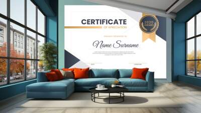 stylish modern elegant certificate of achievement award template design vector illustration Wall mural