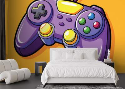 Joystick  video game controller isolated Console Joypad  Vector Wall mural