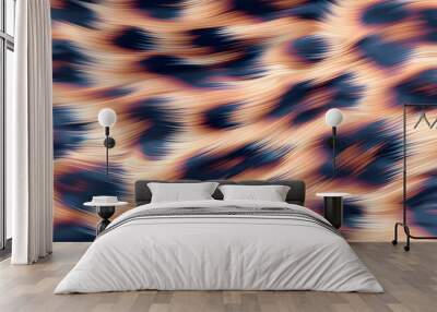 Seamless abstract flowing animal skin pattern with blurred leopard fur skin texture. Generative ai Wall mural