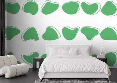 Blob organic set. Liquid irregular blotch shapes. Organic amoeba blob abstract elements Wall mural